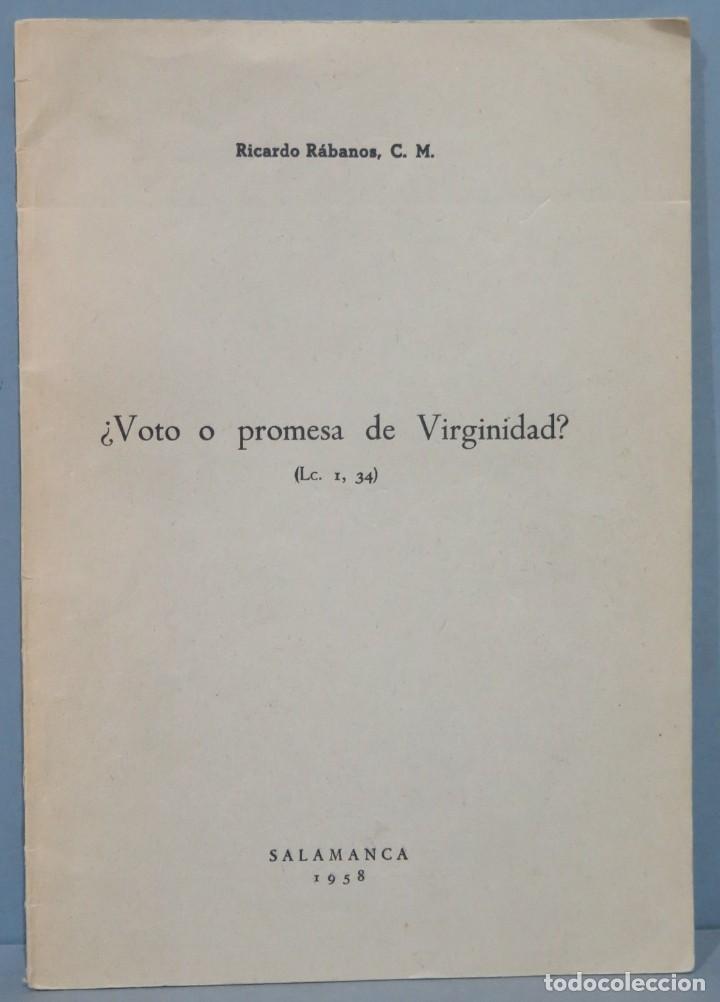 Second hand books: &iquest;VOTO O PROMESA DE VIRGINIDAD?. RABANOS, CM