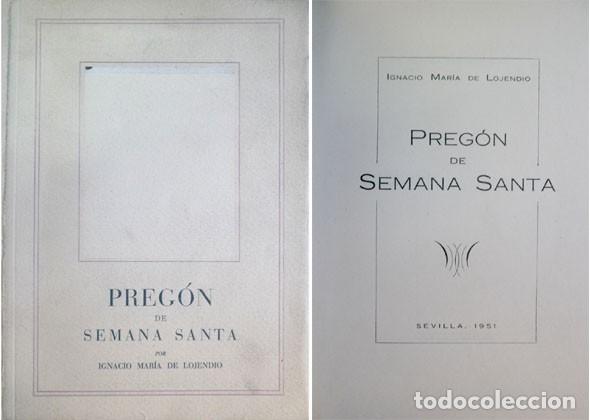 Libros de segunda mano: LOGENDIO, Ignacio M&ordf; de. Preg&oacute;n de Semana Santa. 1951.