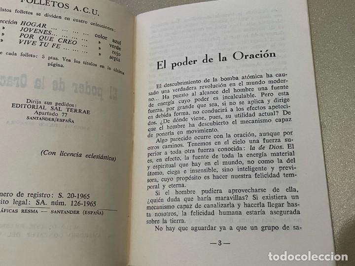 Libros de segunda mano: EL PODER DE LA ORACION EDITORIAL SAL TERRAE 1965 - Foto 2