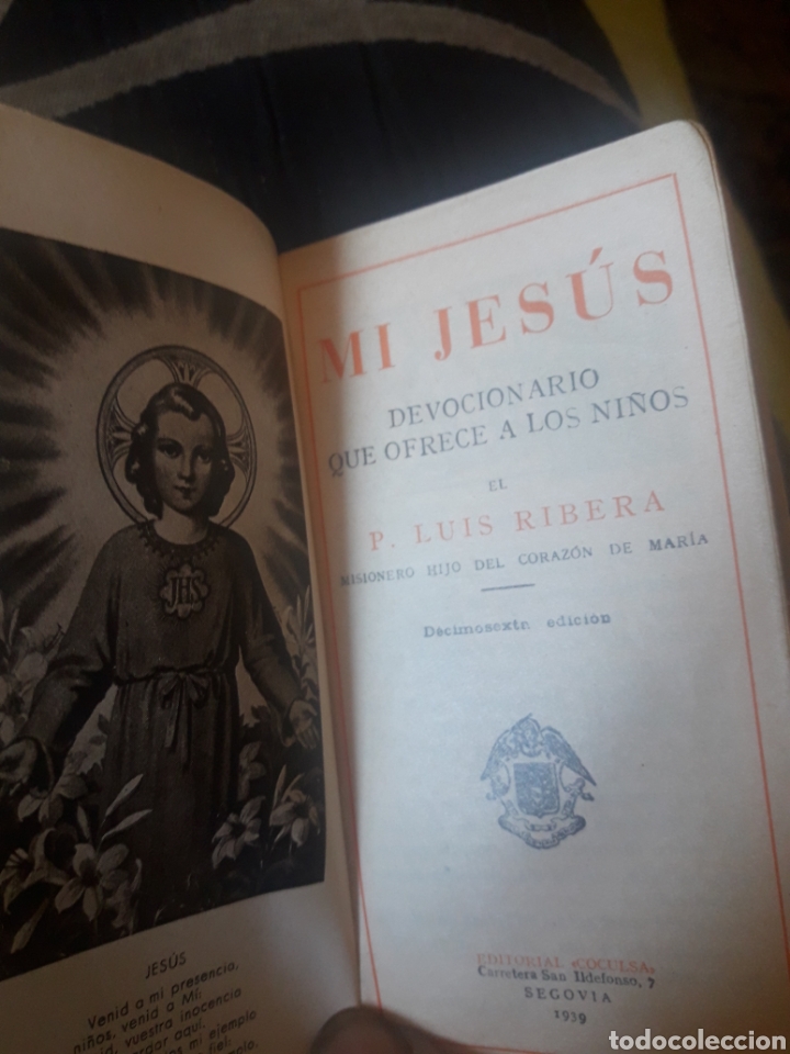 Libros de segunda mano: Mi Jes&uacute;s devocionario de 1939,tapas de piel