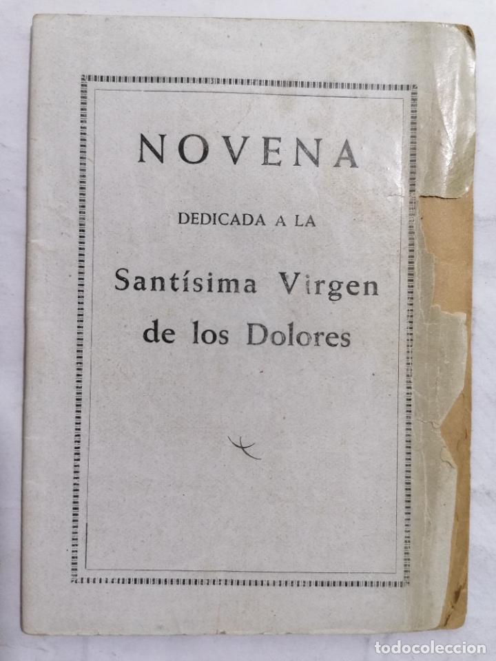 Libros de segunda mano: NOVENA DEDICADA A LA SANTISIMA VIRGEN DE LOS DOLORES