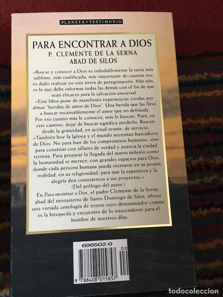 Libros de segunda mano: PARA ENCONTRAR A DIOS. - CLEMENTE DE LA SERNA - Foto 2