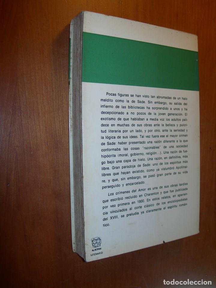 Libros de segunda mano: LOS CR&Iacute;MENES DEL AMOR II / MARQU&Eacute;S DE SADE - Foto 2