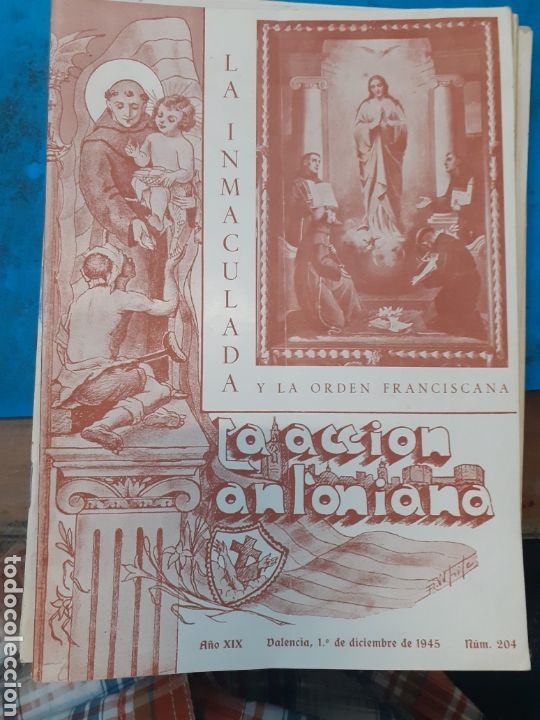 Libros de segunda mano: La Acci&oacute;n Antoniana.Revista mensual ilustrada.Valencia. lote de 9 revistas. Ilustrado.- B-75