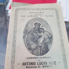Libros de segunda mano: ANTIGUA NOVENA SAN ANTONIO DE PADUA LIBRERIA LUCAS MURCIA