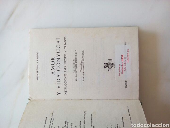 Libros de segunda mano: Amor y vida conyugal. Daimon - Foto 2