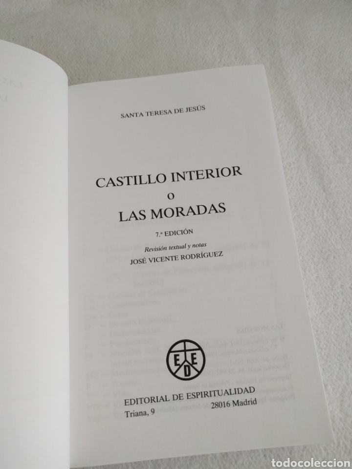 Libros de segunda mano: Santa Teresa. Las Moradas.1999. - Foto 2