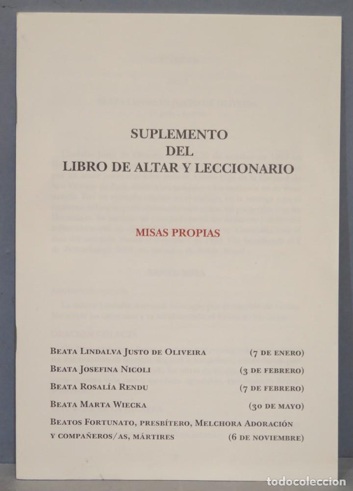 Libri di seconda mano: SUPLEMENTO DEL LIBRO DE ALTAR Y LECCIONARIO. MISAS PROPIAS