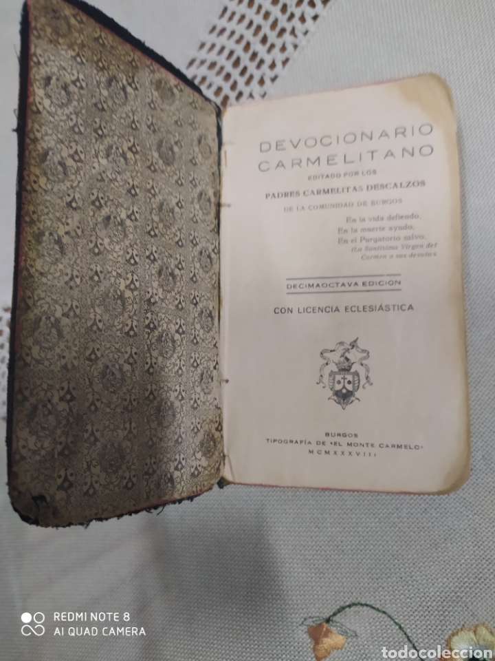Libros de segunda mano: Devocionario Carmelitano 1938 Religion - Foto 3