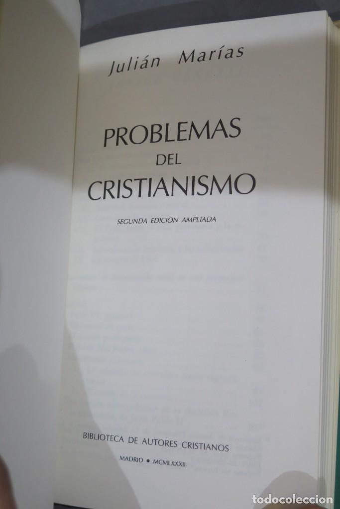 Libros de segunda mano: 1982.- PROBLEMAS DEL CRISTIANISMO. MARIAS. BAC - Foto 2