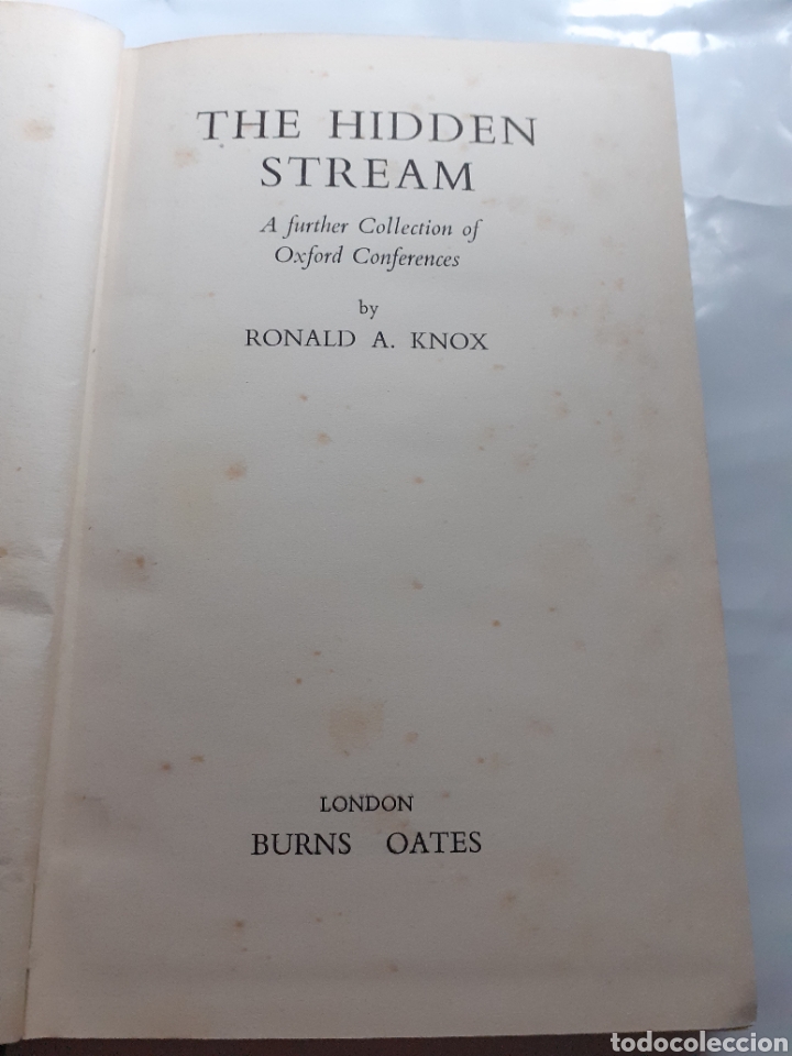 Libros de segunda mano: Hidden Stream Ronald Knox ingl&eacute;s 1952 - Foto 1