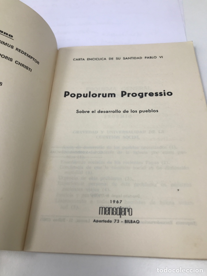 Libros de segunda mano: Populorum progressio - Foto 2