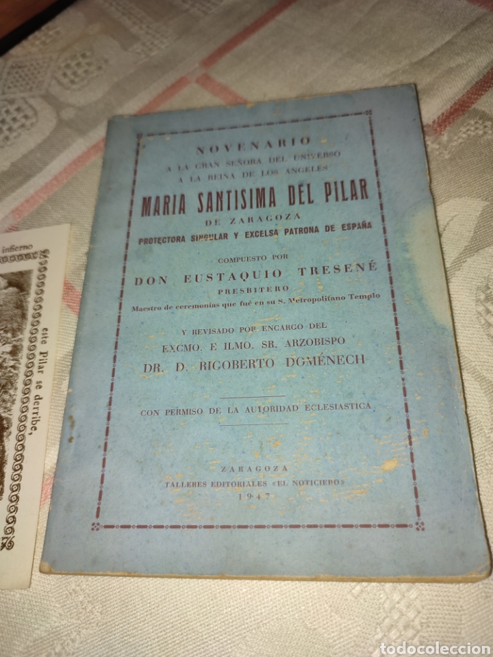 Libros de segunda mano: Novenario Mar&iacute;a Sant&iacute;sima del Pilar