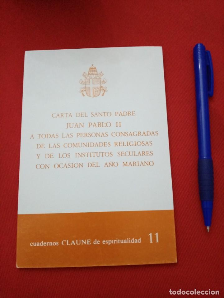 Libros de segunda mano: CARTA DE JUAN PABLO II A TODAS LAS PRESONAS CONSAGRADAS EN OCASI&Oacute;N DEL A&Ntilde;O MARIANO