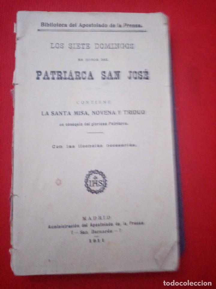 Livros em segunda m&atilde;o: LOS SIETE DOMINGOS EN HONOR DEL PATRIARCA SAN JOS&Eacute; 1911
