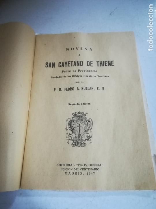 Gebrauchte B&uuml;cher: NOVENA A SAN CAYETANO DE THIENE. PEDRO A.RULL&Aacute;N. 2&ordm; EDICI&Oacute;N. EDITORIAL PROVIDENCIA. 1947. R&Uacute;STICA