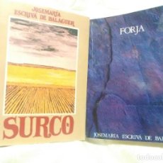 Libros de segunda mano: SURCO Y FORJA. JOSEMARÍA ESCRIVÁ DE BALAGUER. RIALP, 1986-87. (BOLSILLO).. Lote 394434904
