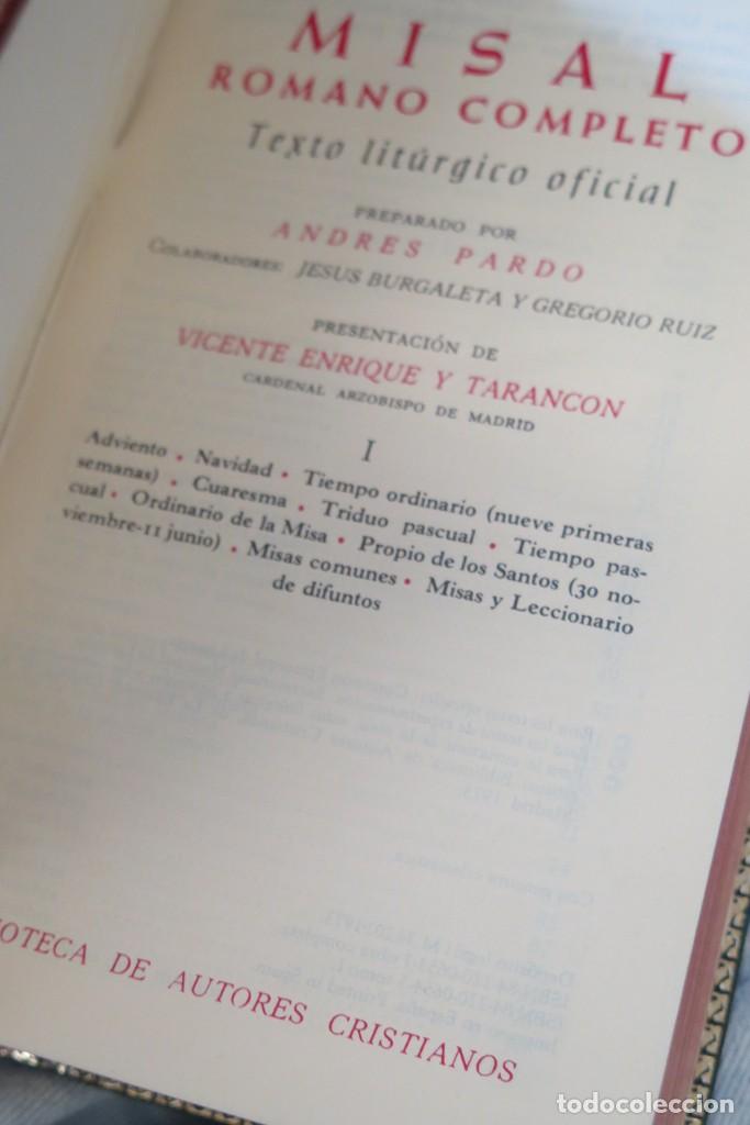 Libros de segunda mano: 1973.- MISAL ROMANO COMPLETO. BAC. 2 TOMOS - Foto 3