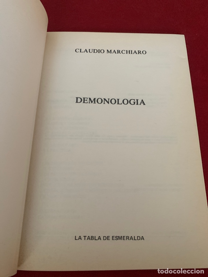 Libros de segunda mano: Demonolog&iacute;a. Claudio Marchiaro. - Foto 3