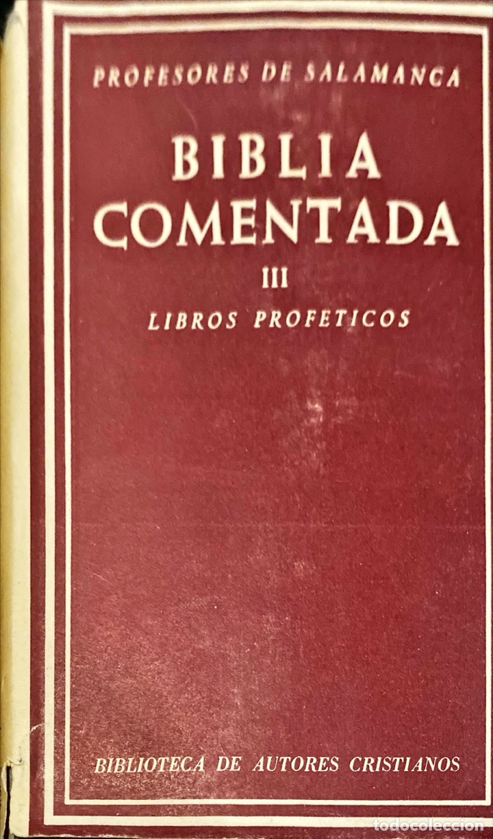 Libros de segunda mano: Biblia comentada. III. Libros prof&eacute;ticos - Foto 1