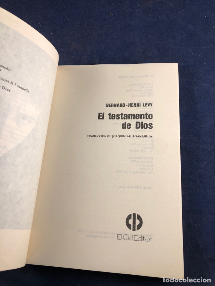 Libros de segunda mano: El testamento De Dios - Foto 2