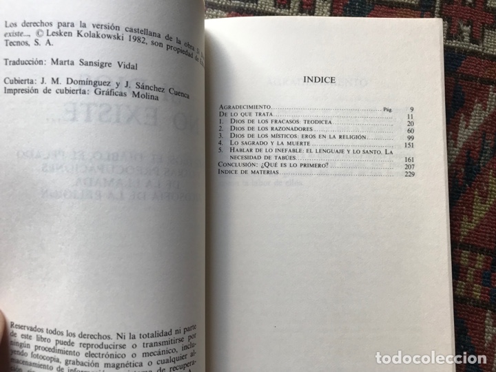 Libros de segunda mano: Si Dios no existe. Leszek Kolakowski. Tecnos - Foto 4