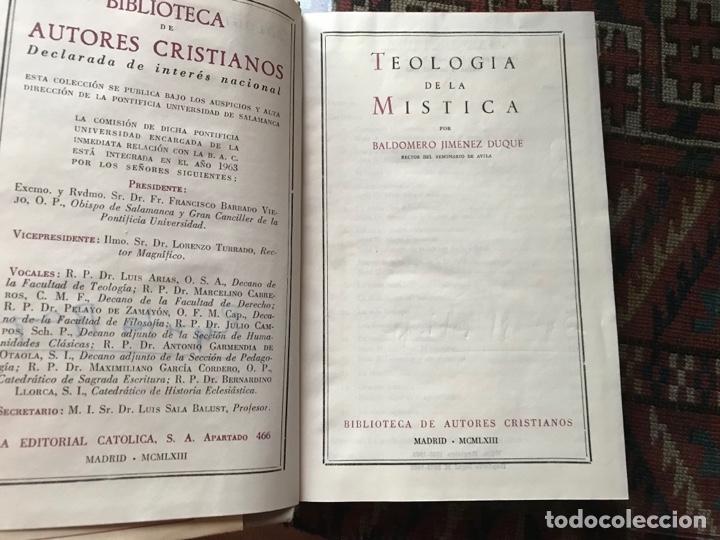 Libros de segunda mano: Teolog&iacute;a de la m&iacute;stica. B. Jim&eacute;nez Duque. BAC - Foto 6
