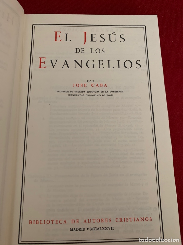 Libros de segunda mano: El Jes&uacute;s de los evangelios. Jos&eacute; Caba. - Foto 4