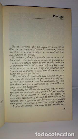 Libros de segunda mano: Glosas - Cardenal Narciso Jubany - Ediciones Paulinas 1980 - Foto 12 - 303465873