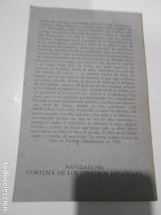 Libros de segunda mano: LAS MORADAS SANTA TERESA - Foto 2 - 303498578