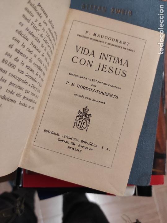 Libros de segunda mano: VIDA ÍNTIMA CON JESÚS - F. MACOURANT - 1929 - Foto 2 - 304162508