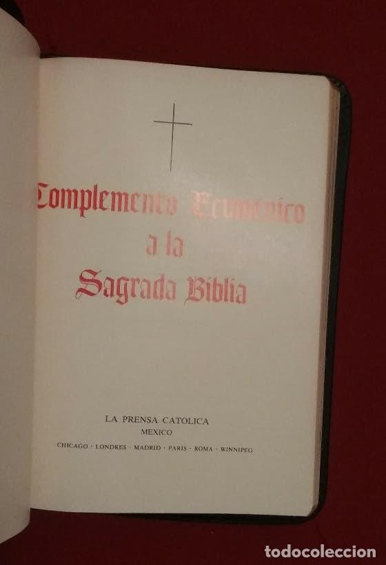 Libros de segunda mano: COMPLEMENTO ECUMENICO A LA SAGRADA BIBLIA. - Foto 2