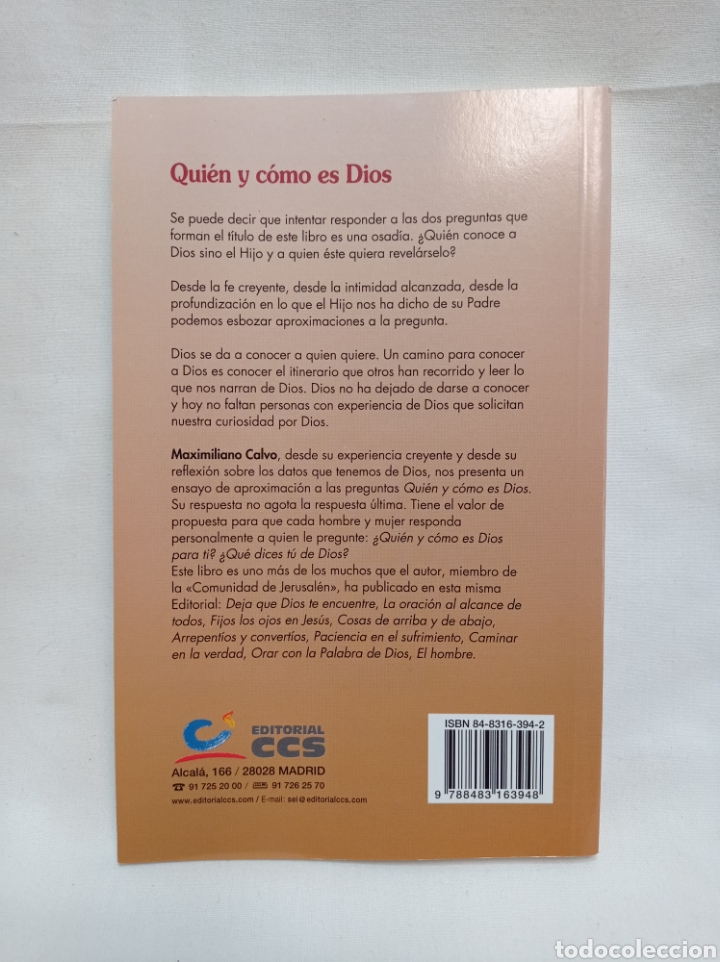 Libros de segunda mano: QUI&Eacute;N Y C&Oacute;MO ES DIOS MAXIMILIANO CALVO - Foto 2