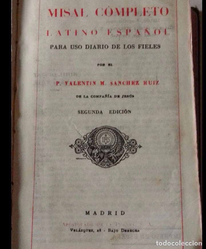 Libros de segunda mano: MISAL COMPLETO (A&Ntilde;O 1941) - Foto 1