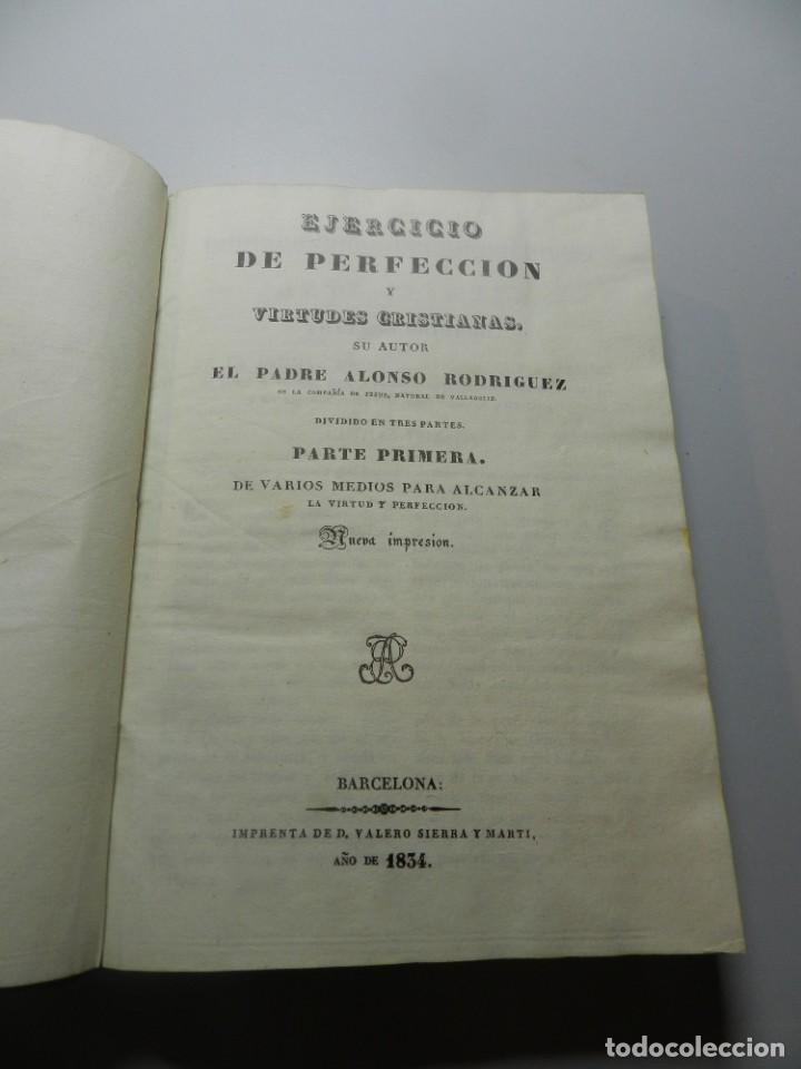Libros de segunda mano: RODRIGUEZ, Alonso. Ejercicio de perfecci&oacute;n y virtudes cristianas - Foto 1