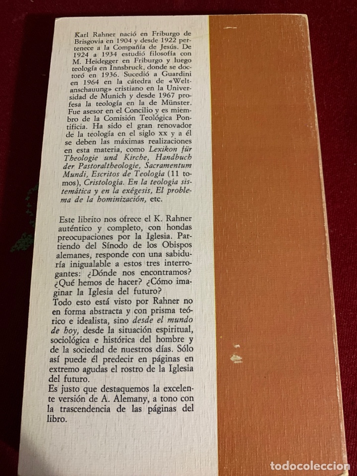 Libros de segunda mano: Cambio estructural de la Iglesia. Karl Rahner. - Foto 2