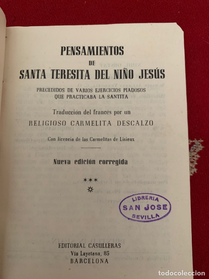 Libros de segunda mano: Pensamientos de Santa Teresita del Niño Jesús. - Foto 4 - 312367953