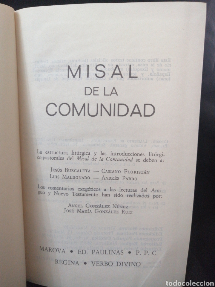 Libros de segunda mano: MISAL DE LA COMUNIDAD - Foto 2