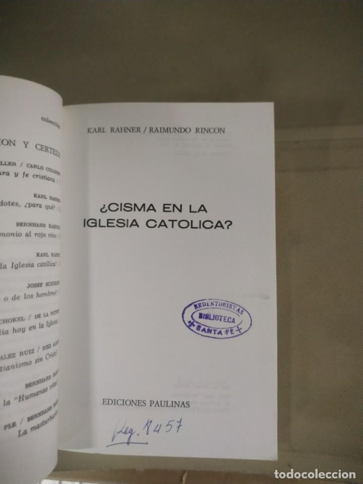 Libros de segunda mano: &iquest;Cisma en la Iglesia? - Karl Rahner. Paulinas - Foto 4