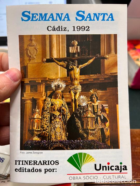 Libros de segunda mano: PROGRAMA ITINERARIO SEMANA SANTA DE CADIZ A&Ntilde;O 1992