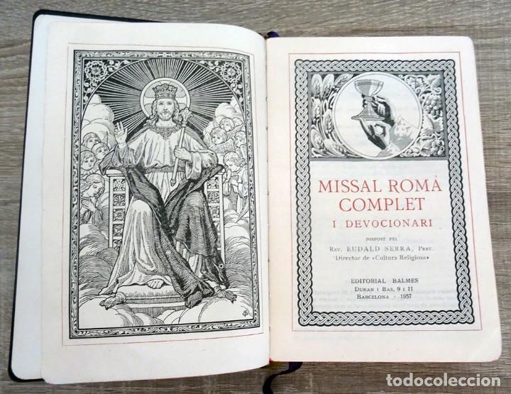 Libros de segunda mano: MISSAL ROM&Agrave; COMPLET I DEVOCIONARI - Foto 5