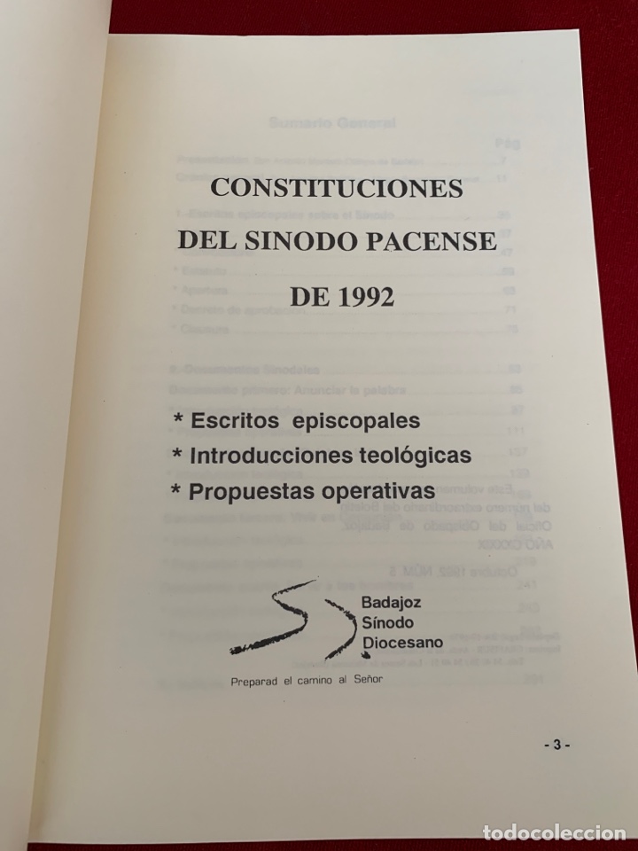 Libros de segunda mano: Constituciones del S&iacute;nodo Pacense de 1992. - Foto 4