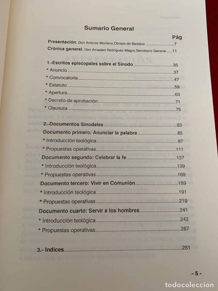 Libros de segunda mano: Constituciones del S&iacute;nodo Pacense de 1992. - Foto 5