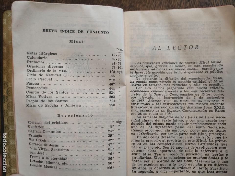 Libros de segunda mano: Misal diario y devocionario 1962 - Foto 7
