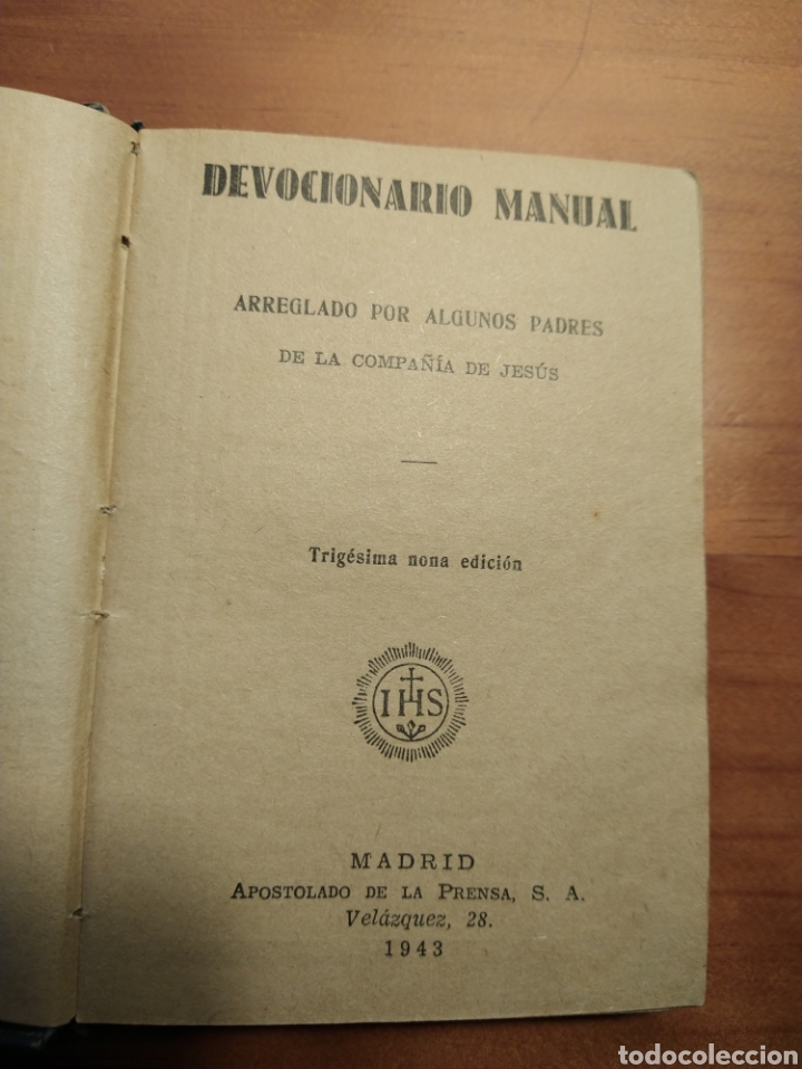 Libros de segunda mano: Devocionario manual. Madrid, 1943 - Foto 2