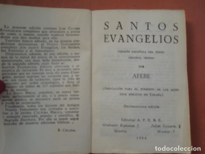 Libros de segunda mano: SANTOS EVANGELIOS - EDITORIAL AFEBE 1964. - Foto 2