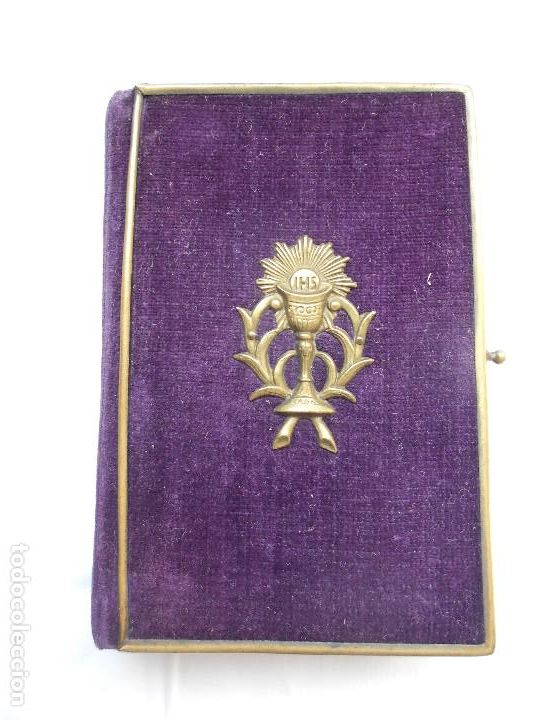 Libros de segunda mano: MISAL TERCIOPELO. &Aacute;NCORA DE SALVACION. LA SANTA MISA. BERGAMO. H.OS CATTANEO SUC. DE GAFFIRO Y GATTI