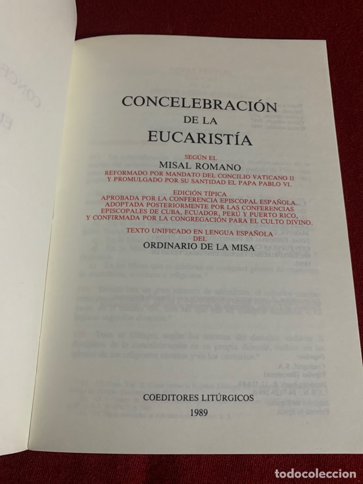 Libros de segunda mano: Concelebraci&oacute;n de la Eucarist&iacute;a. - Foto 3