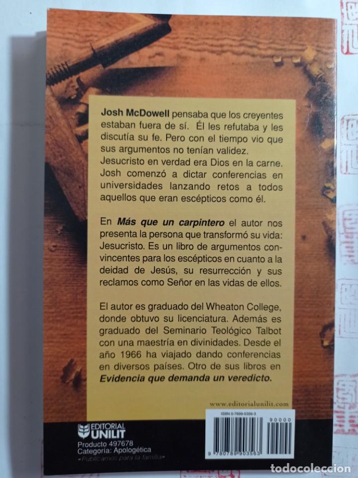 Libros de segunda mano: M&aacute;s que un carpintero. Josh McDowell - Foto 2