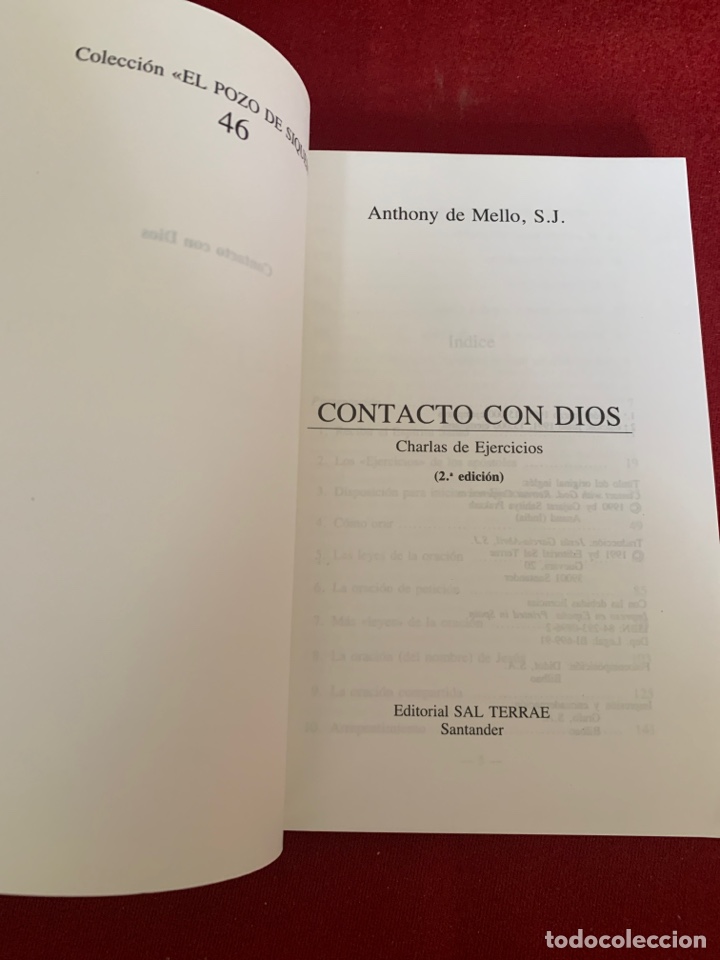 Libros de segunda mano: Contacto con Dios. Charlas de Ejercicios. Anthony de Mello. - Foto 3